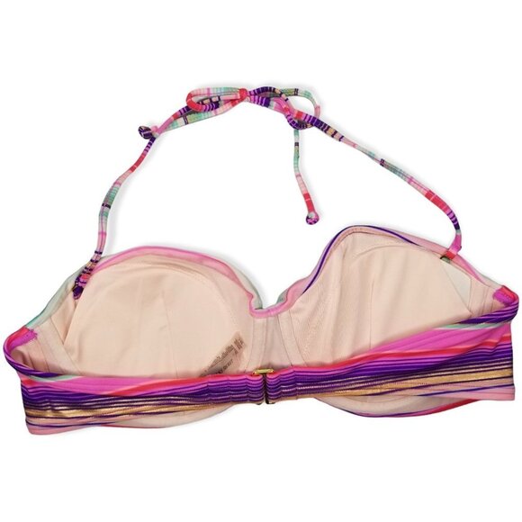 Victoria's Secret Size 36C Knockout Bandeau Swim Top Striped  Convertible - Picture 3 of 10